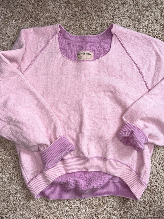 Free People Tops - Free People Lavender Pink Crewneck Sweatshirt